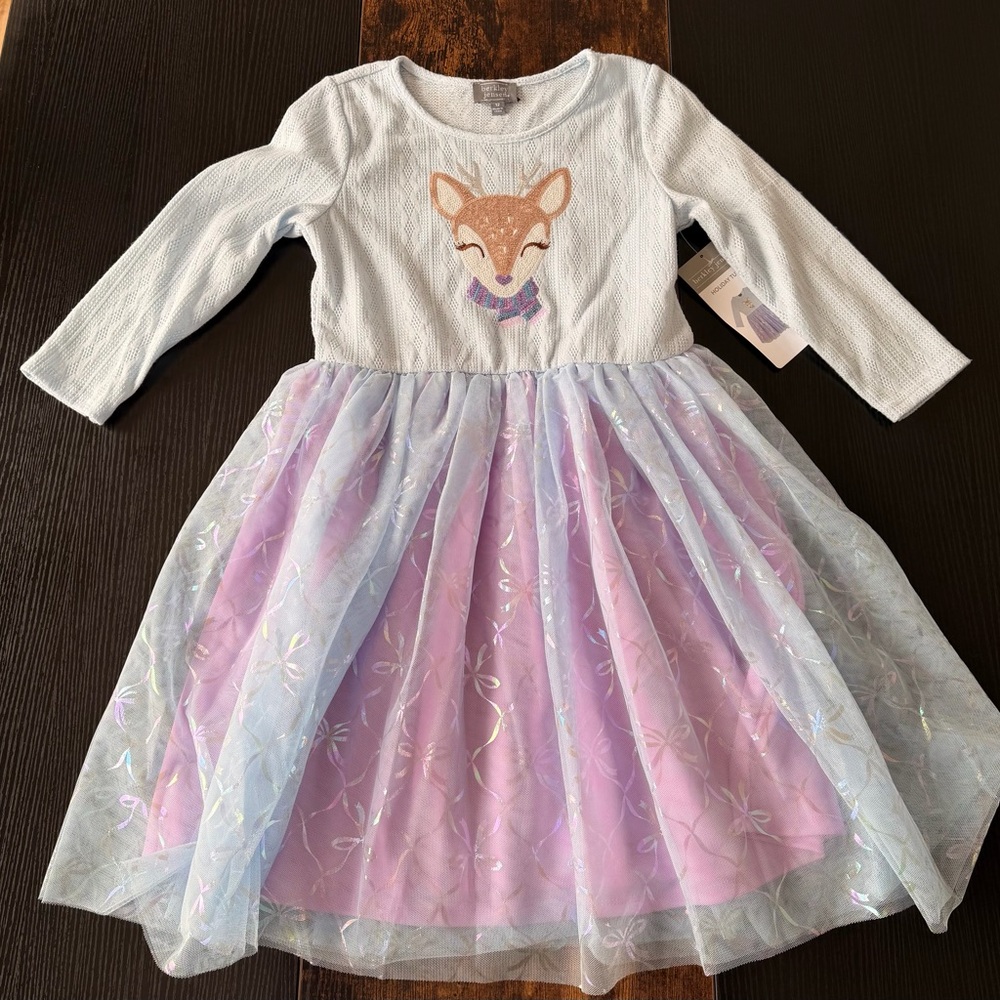 Adorable Deer / Fox Dress with Pastel Skirt